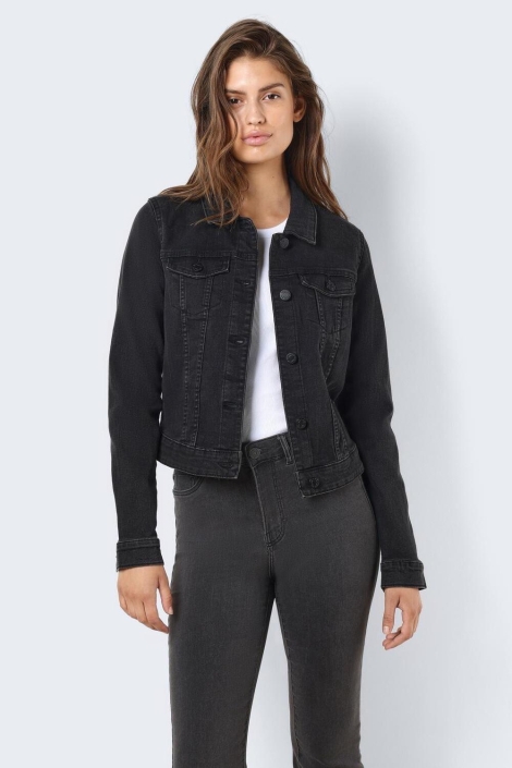 Noisy may nmdebra l/s black denim jacket noos